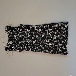 Boat neck floral mini/midi dress